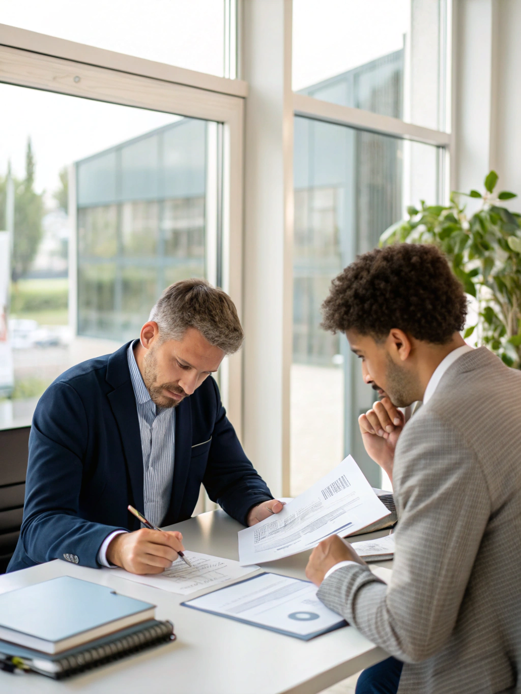 Black business owner in a 1-on-1 strategic advisory session with an AccuFirm CPA adviser reviewing financial strategy